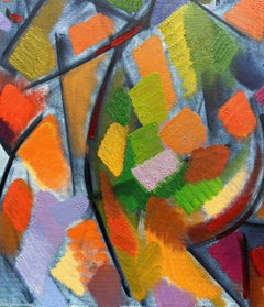 Deux filles, cubisme, figuratif, peinture à l'huile originale, prête à être accrochée