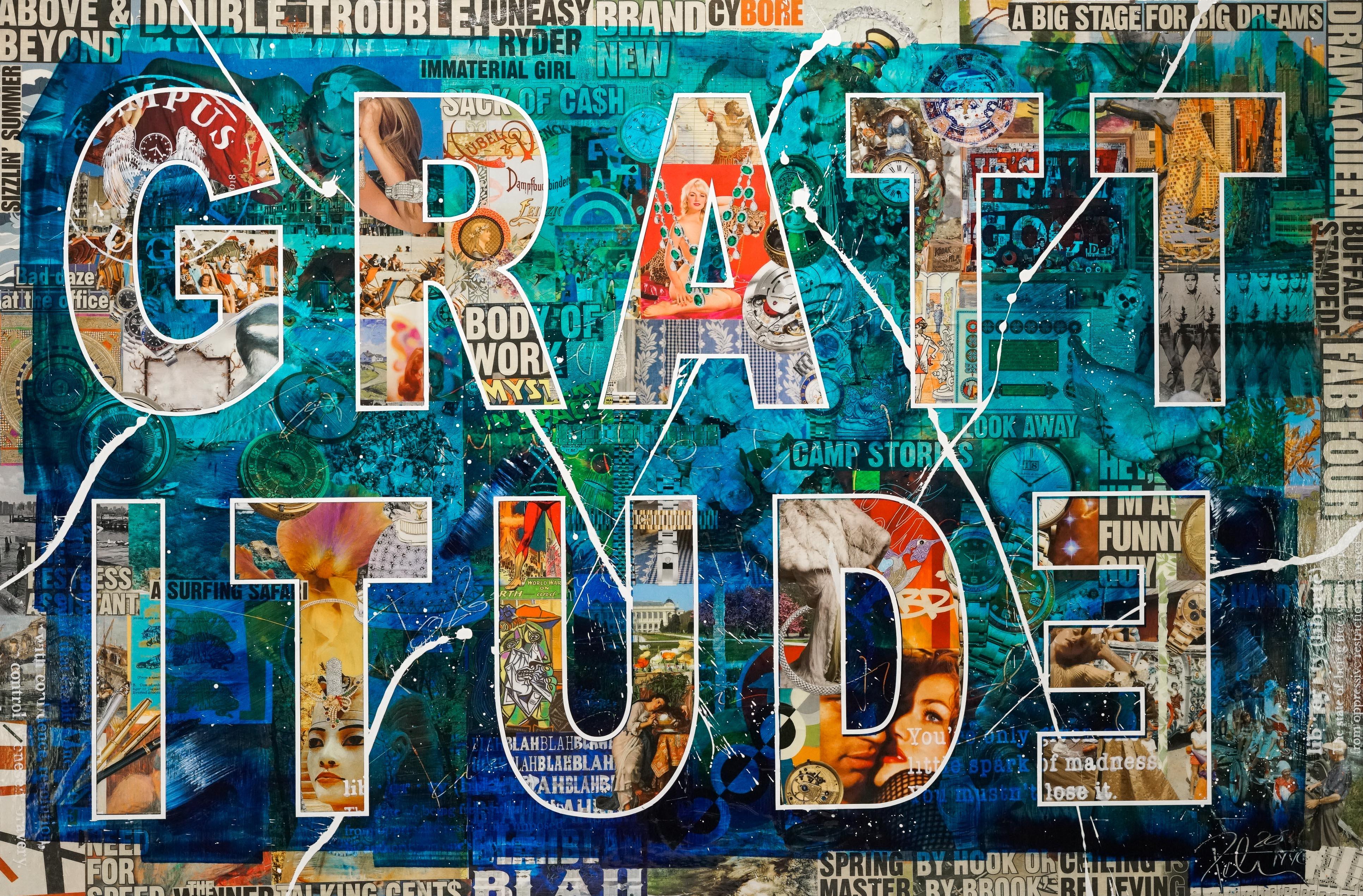 GRATTITUDE - Mixed Media Art by Peter Tunney