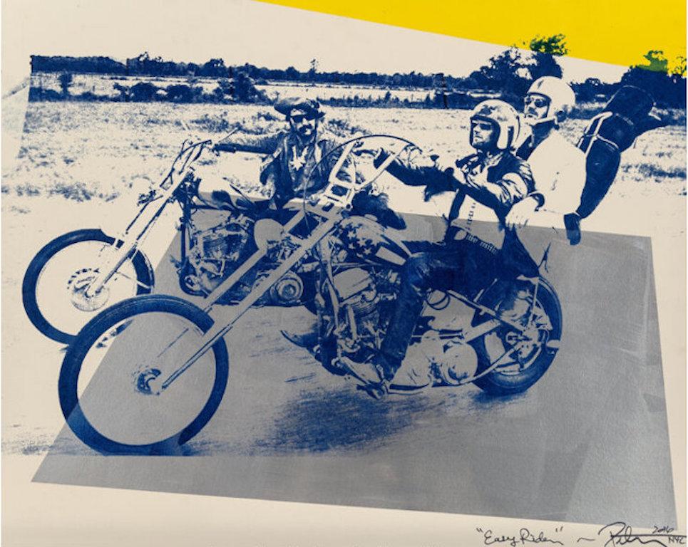 Peter Tunney 'Easy Rider' Original Signed Screen Print Collage / Peter Fonda