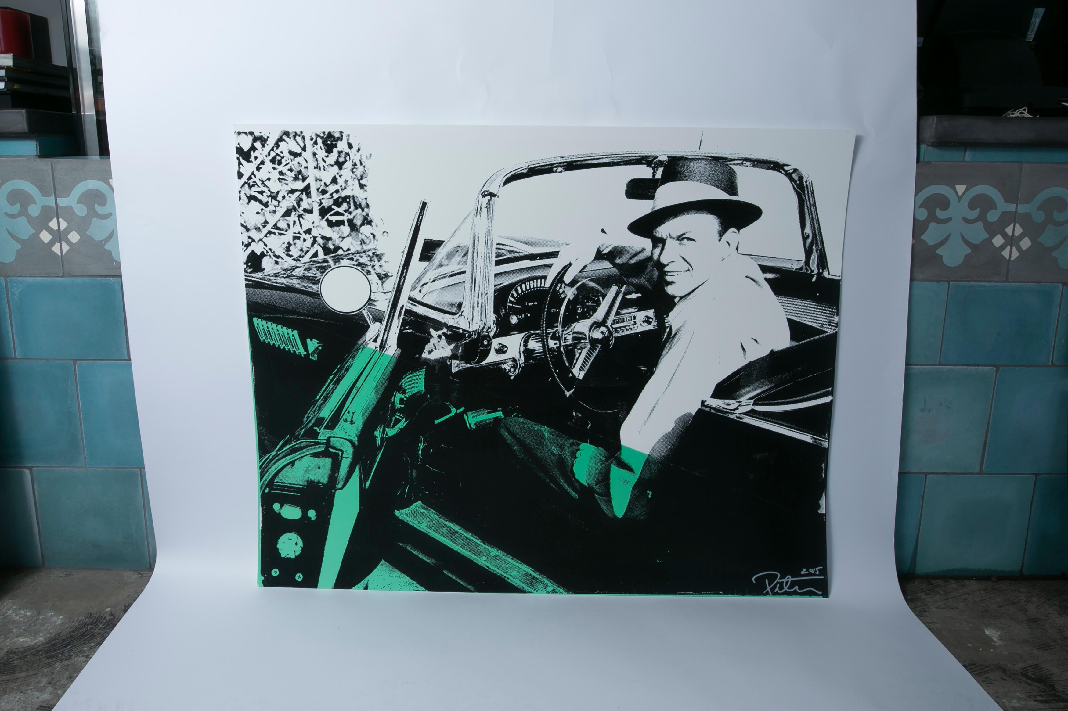 Peter Tunney Portrait Painting - Frank Sinatra in a Car