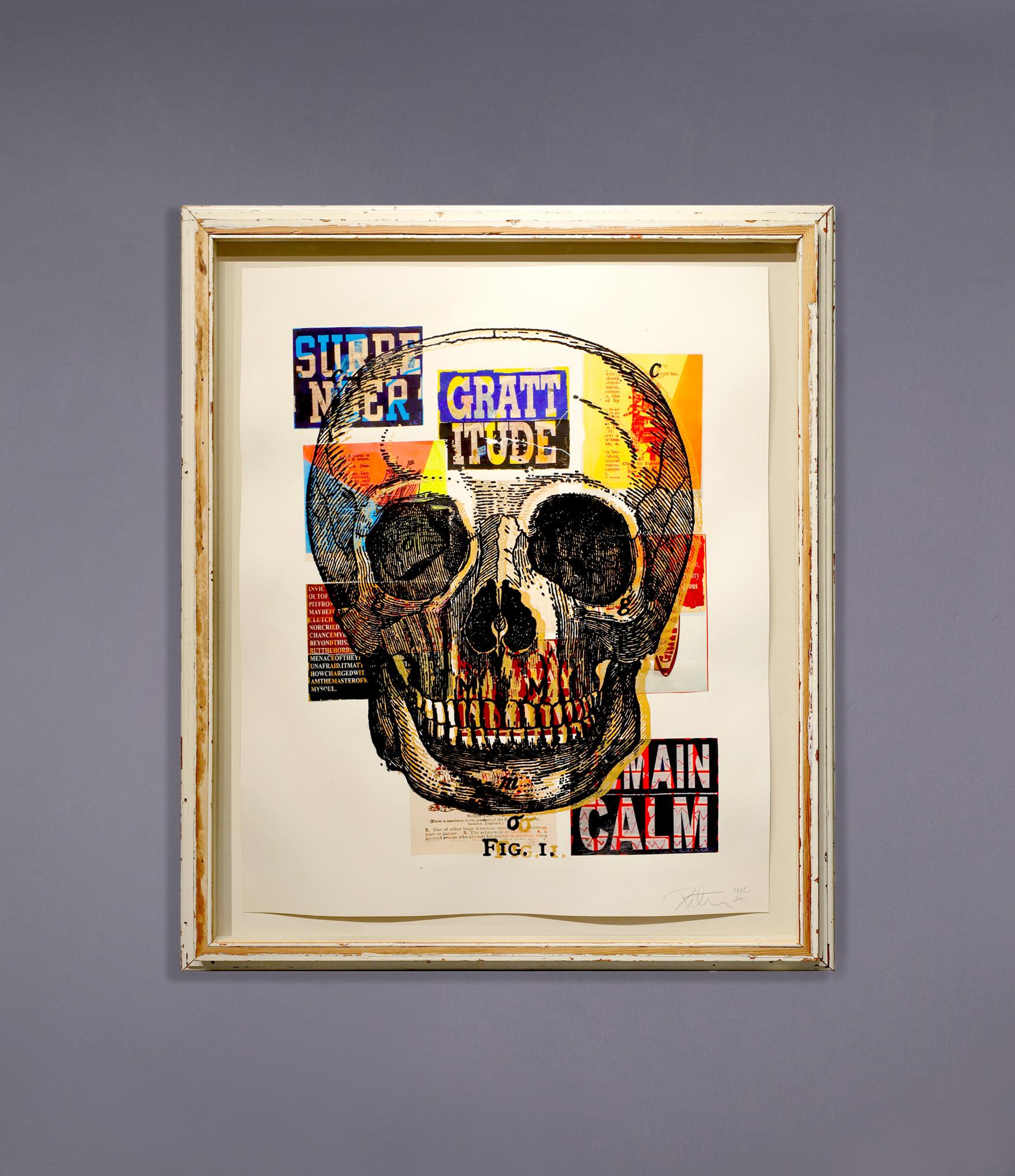 'Skull' Unique work - Pop Art Painting by Peter Tunney