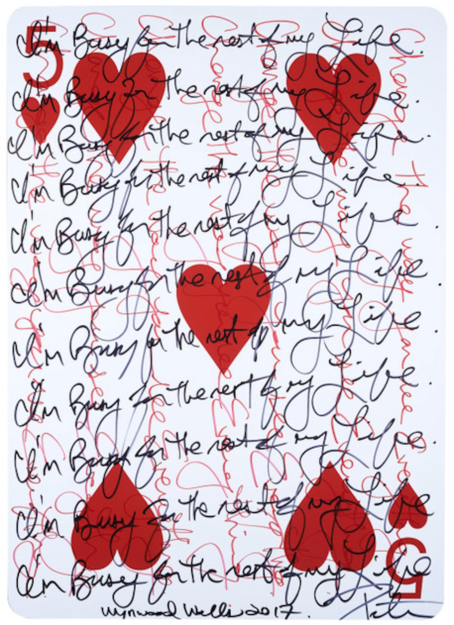 Peter Tunney Abstract Print - 5 of Hearts