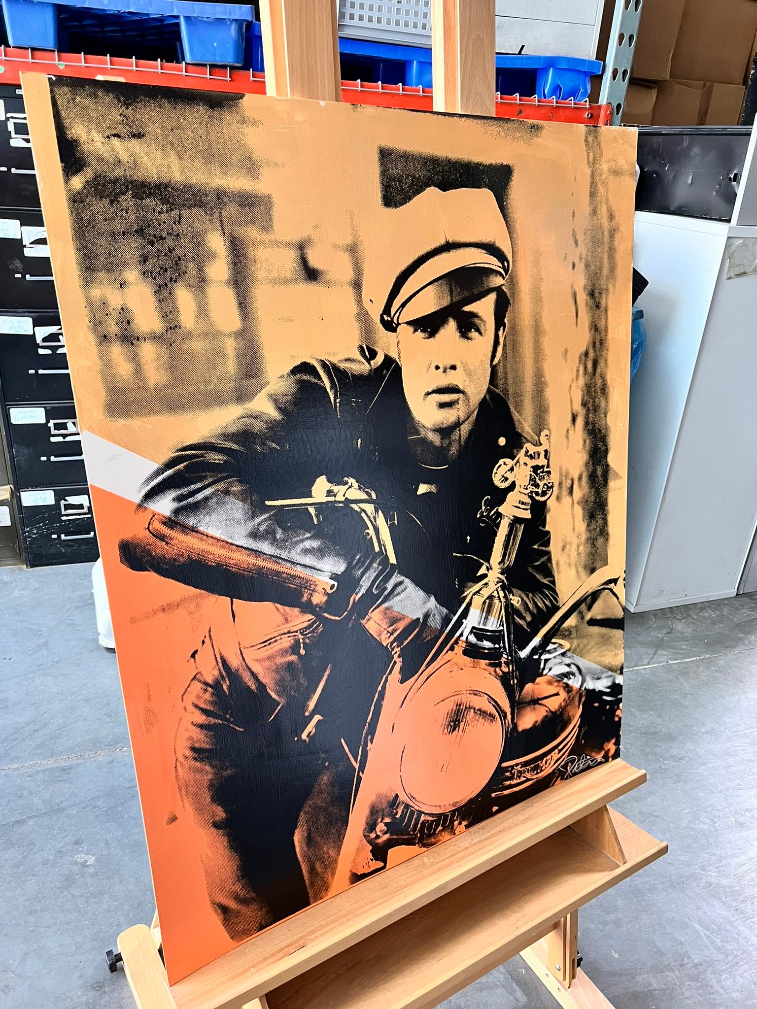 Marlon Brando on Bike - Peter Tunney Signed For Sale 4