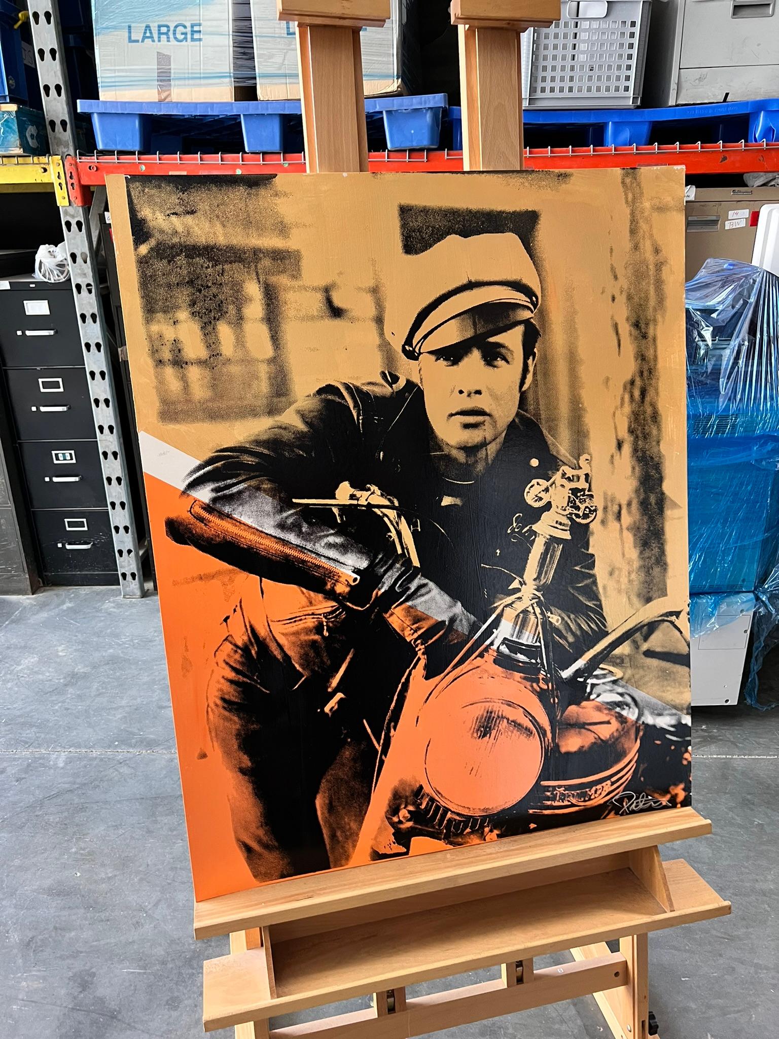 Marlon Brando on Bike - Peter Tunney Signed For Sale 5