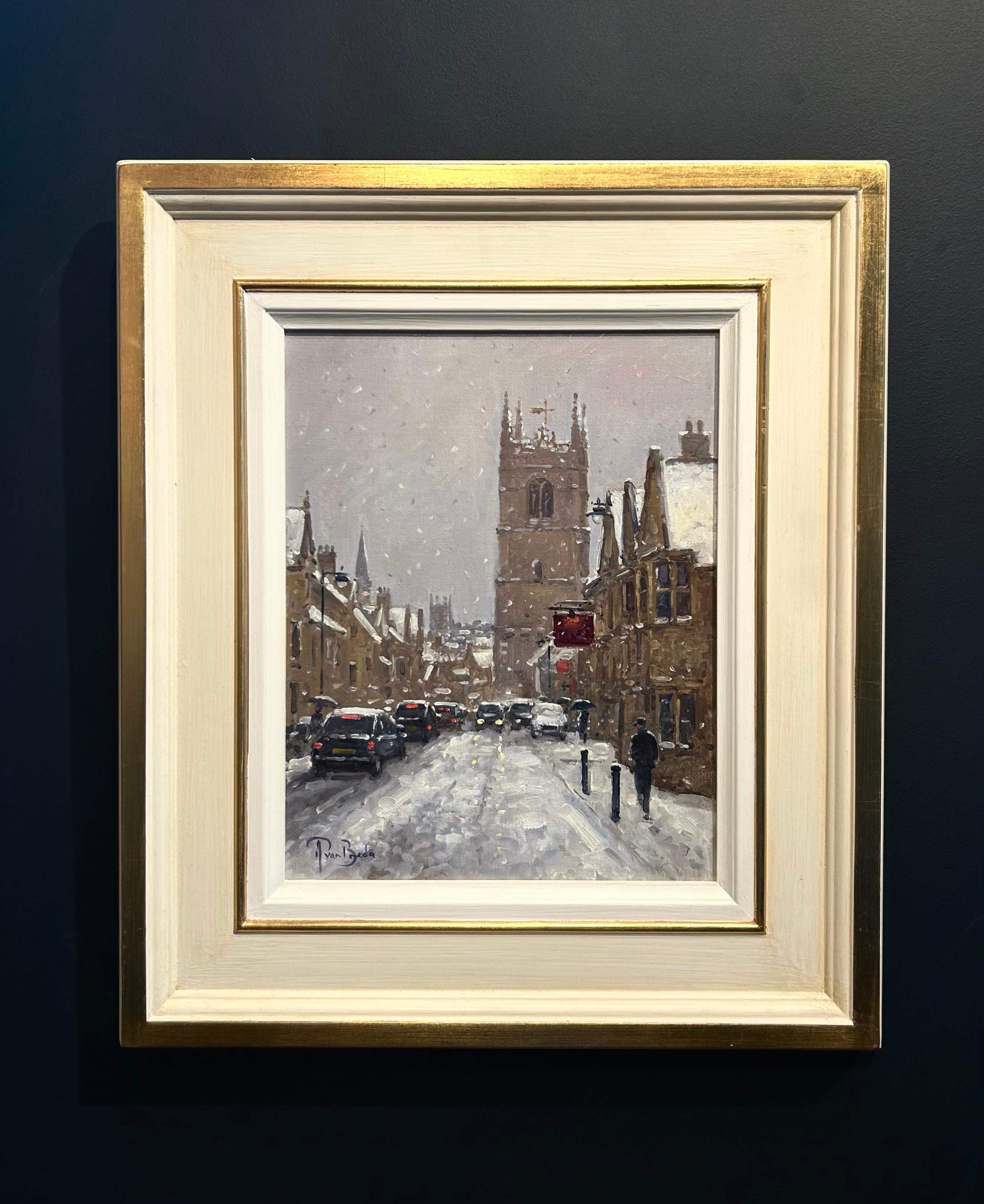 Ráfaga de nieve, St Martin, Stamford - Painting de Peter van Breda