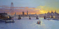 Tramonto sul Tamigi, Londra