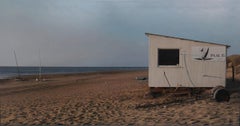 Photorealism acrylic paint on board, Dutch coastline island Texel, Paal 15