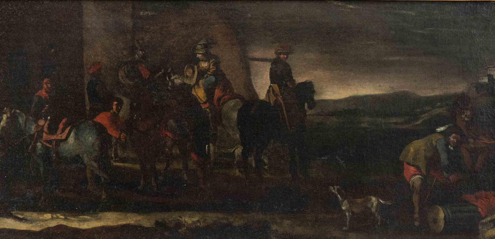 Knights - Painting by Peter Van Lear -  17th Century 
