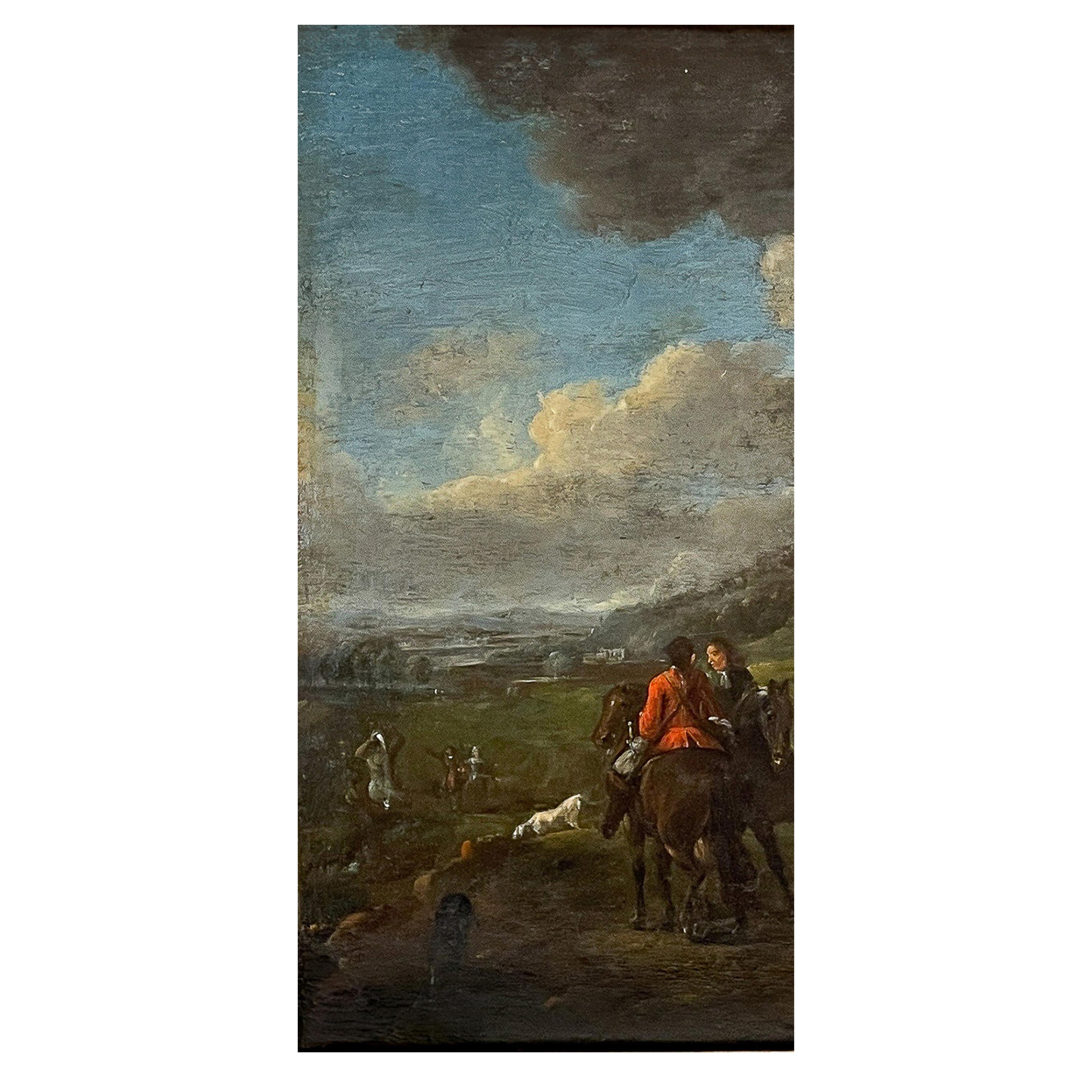Importante pintura al óleo de Peter Van Lint (1609-1690), titulada 
