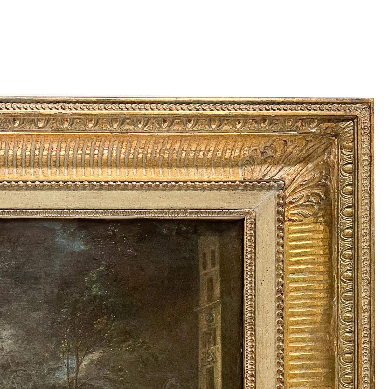 Pintura al óleo sobre tabla de un antiguo maestro flamenco de principios del siglo XVII Escena de caza 1620 en venta 4