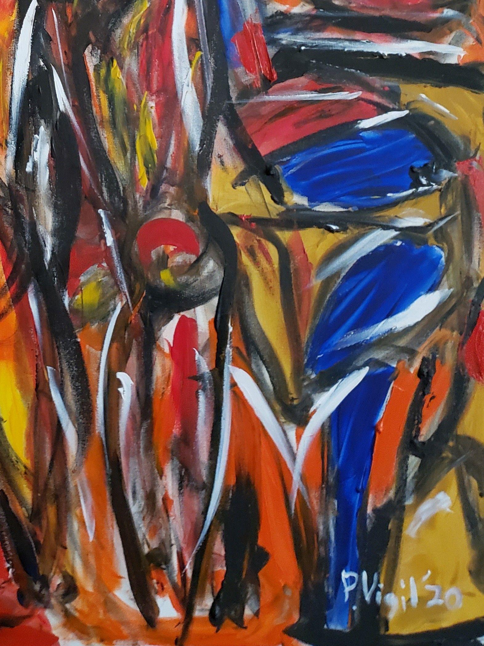 Belleza contenida, Pintura, Acrílico sobre lienzo - Painting de Peter Vigil
