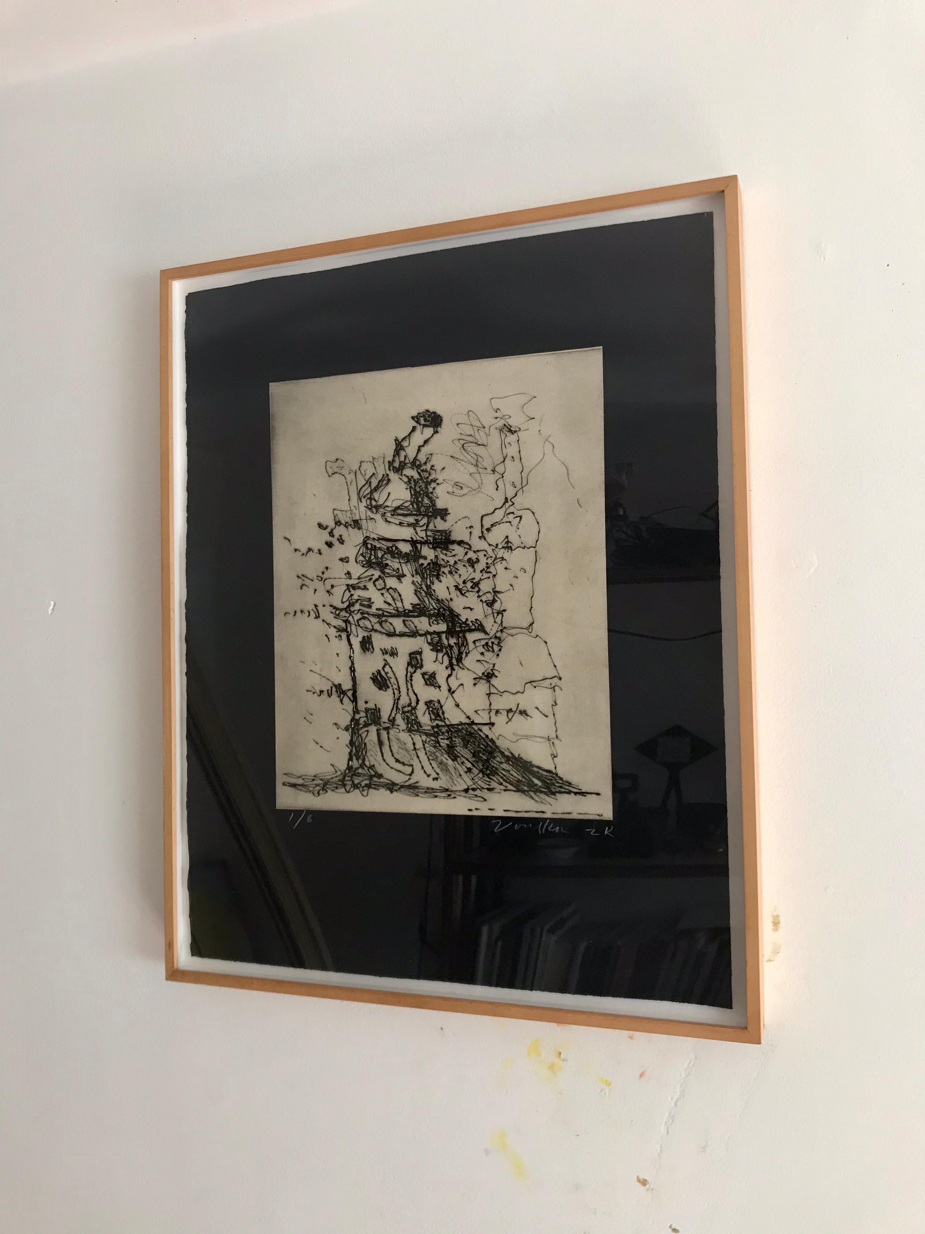 Modern Drypoint Etching Peter Voulkos For Sale 4