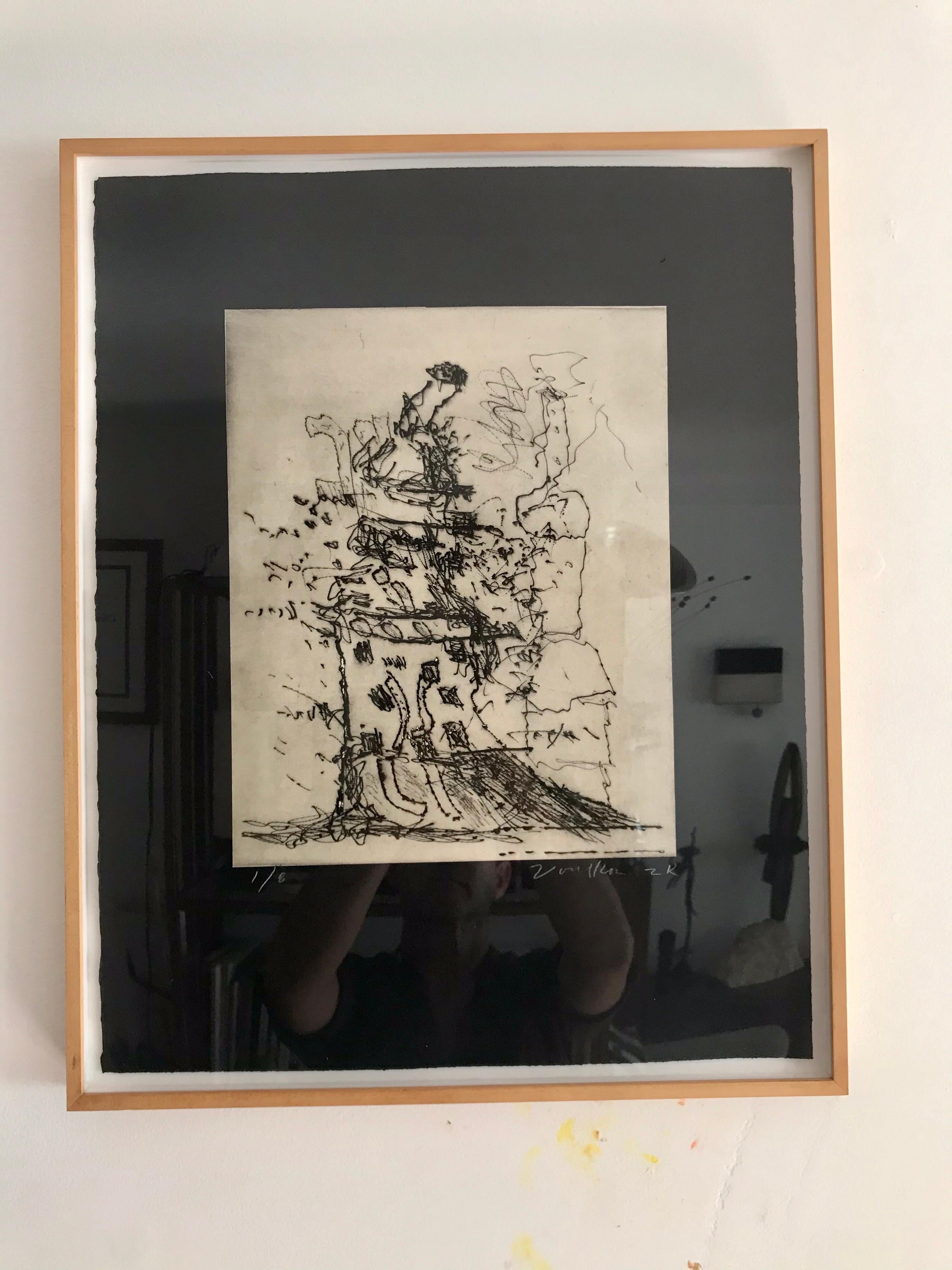 Modern Drypoint Etching Peter Voulkos For Sale 5