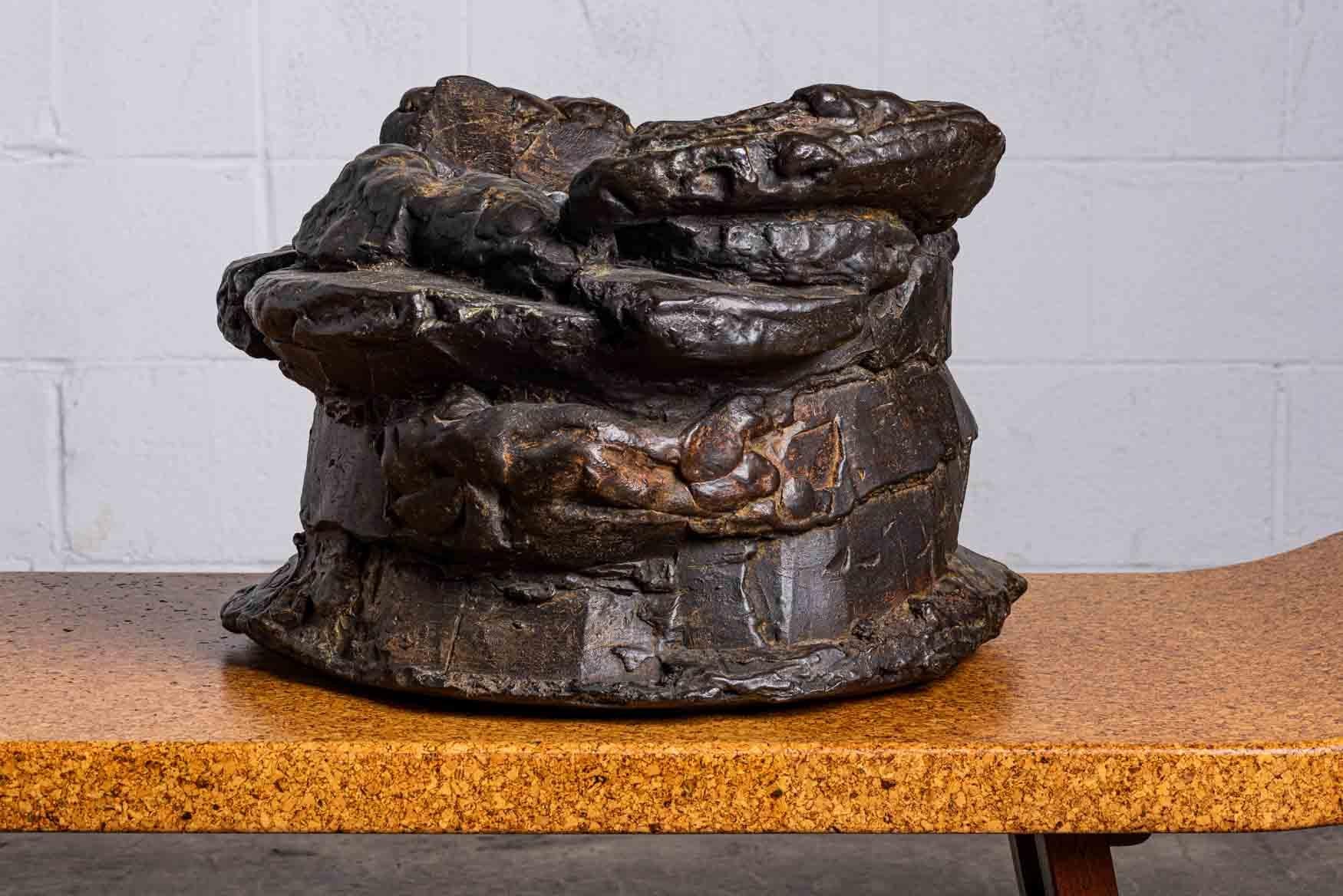 Peter Voulkos Bronze Ice Bucket, 1986 In Good Condition In Dallas, TX