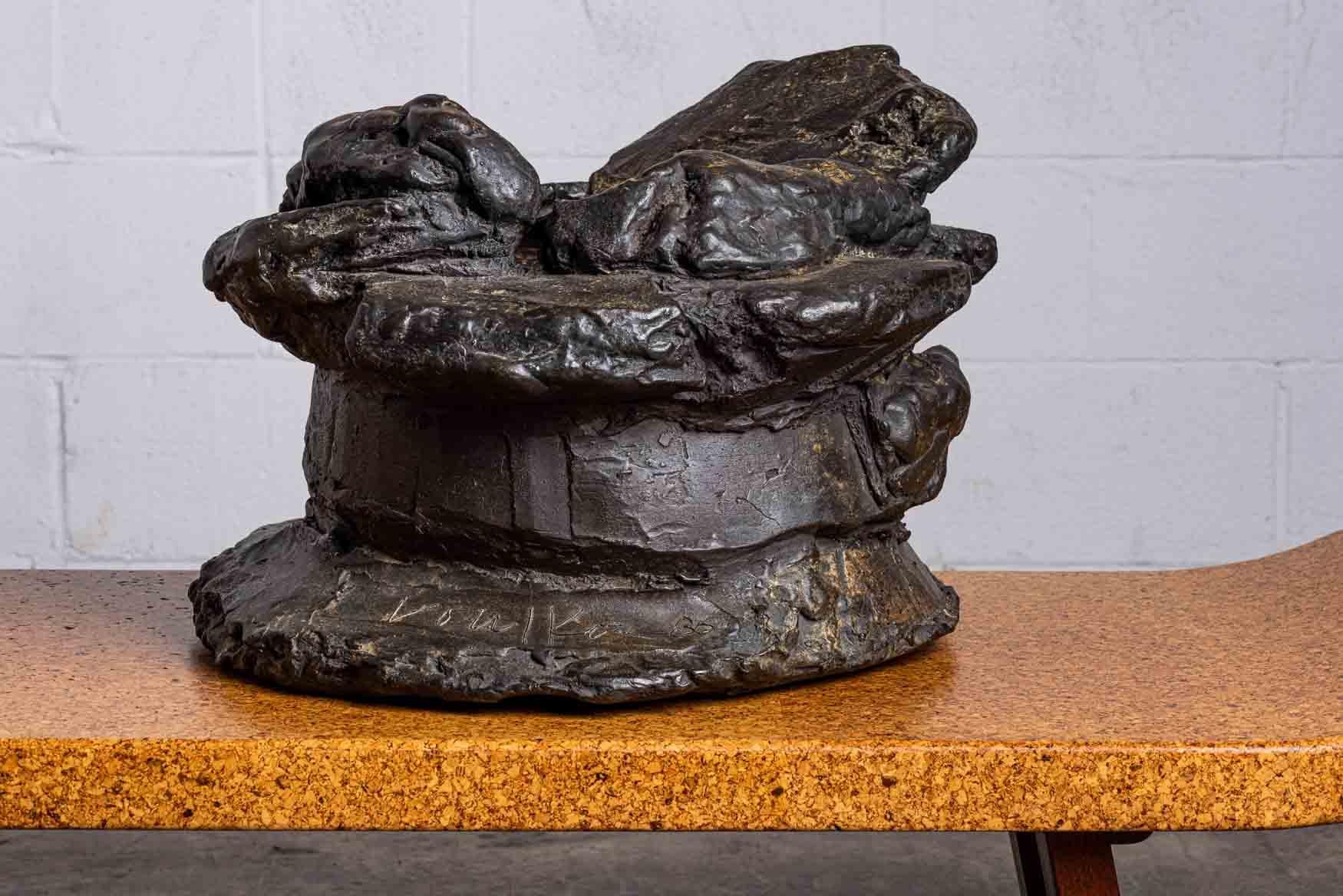 Peter Voulkos Bronze Ice Bucket, 1986 2