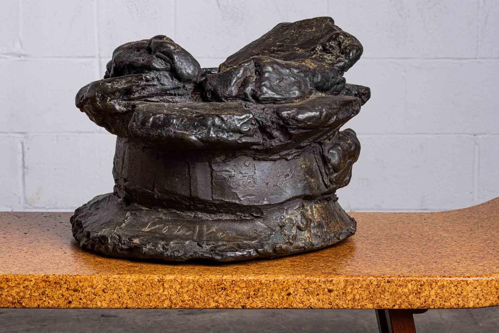 Peter Voulkos Bronze Ice Bucket, 1986 For Sale 2