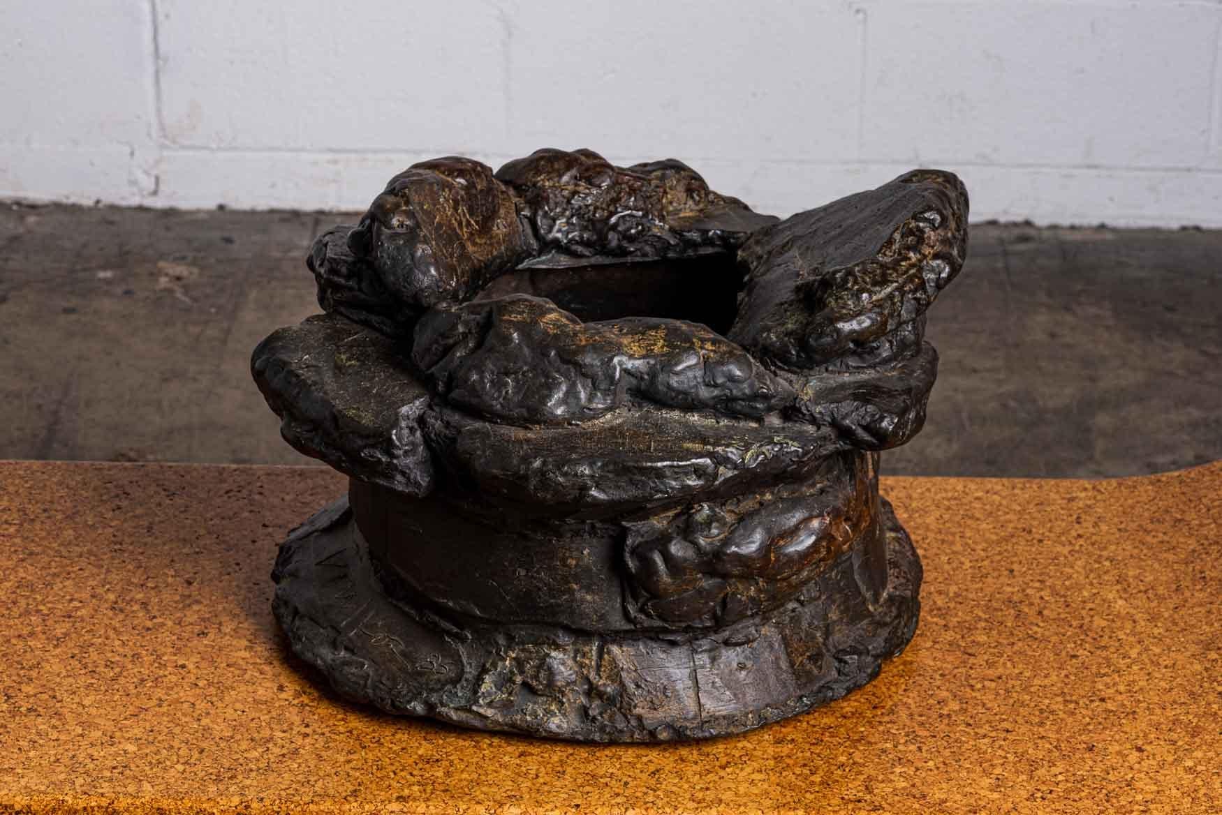 Peter Voulkos Bronze Ice Bucket, 1986 For Sale 3