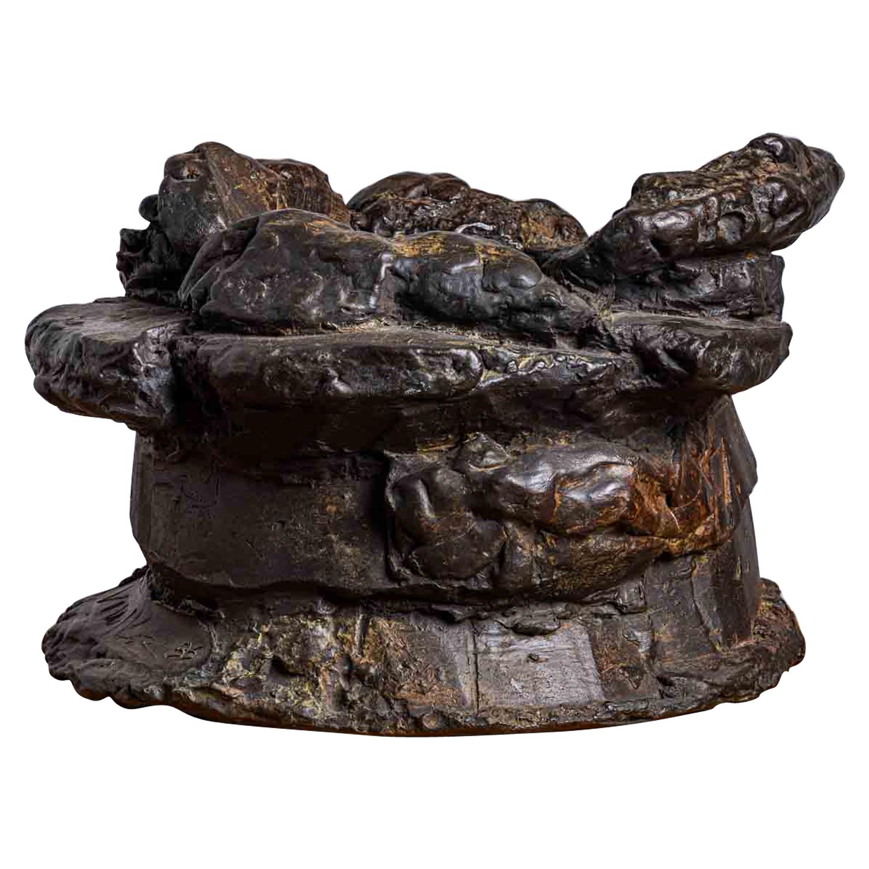 Peter Voulkos Bronze Ice Bucket, 1986 For Sale