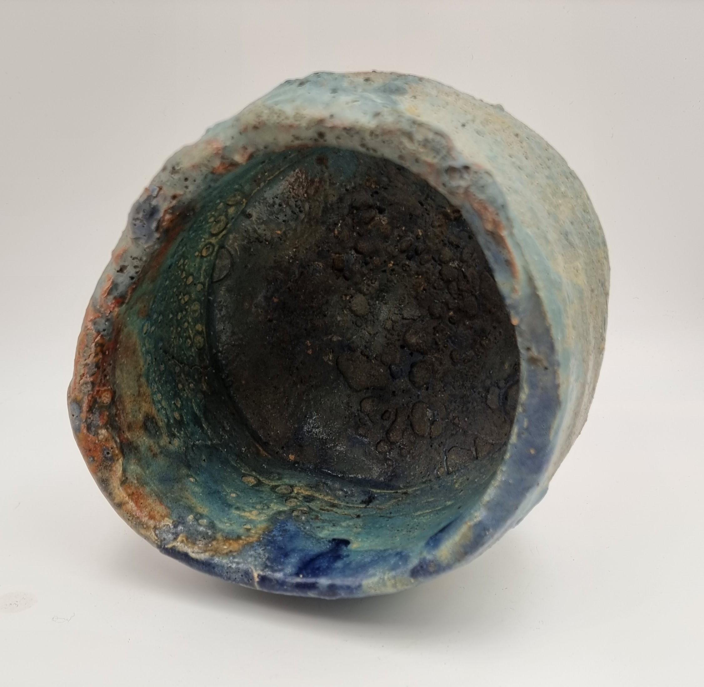 Two Large Tea Bowls (brown and blue glaze) (60% OFF LIST PRICE - LIMITED TIME) For Sale 7
