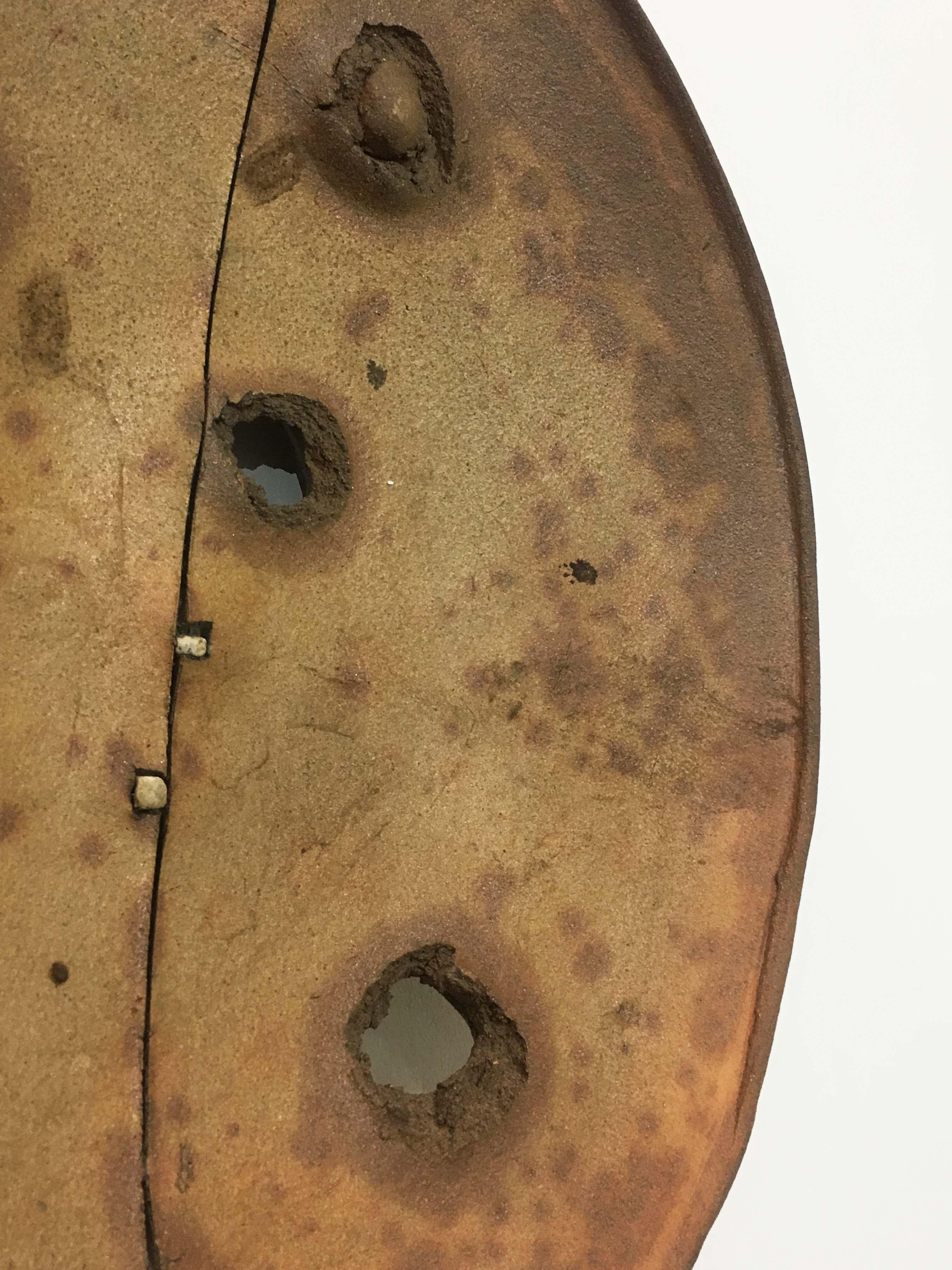 Untitled - Brown Abstract Sculpture by Peter Voulkos