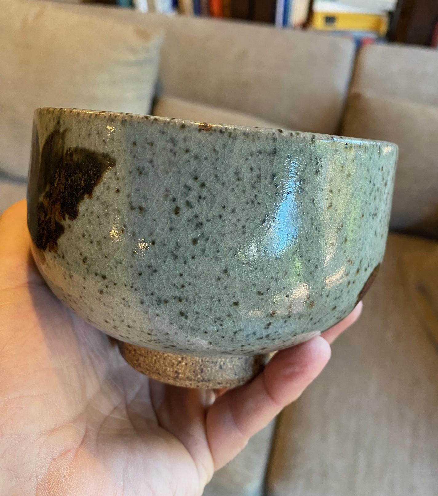 Peter Voulkos ha firmato la ciotola da tè Chawan in ceramica della prima metà del secolo scorso, anni '50 in vendita 3
