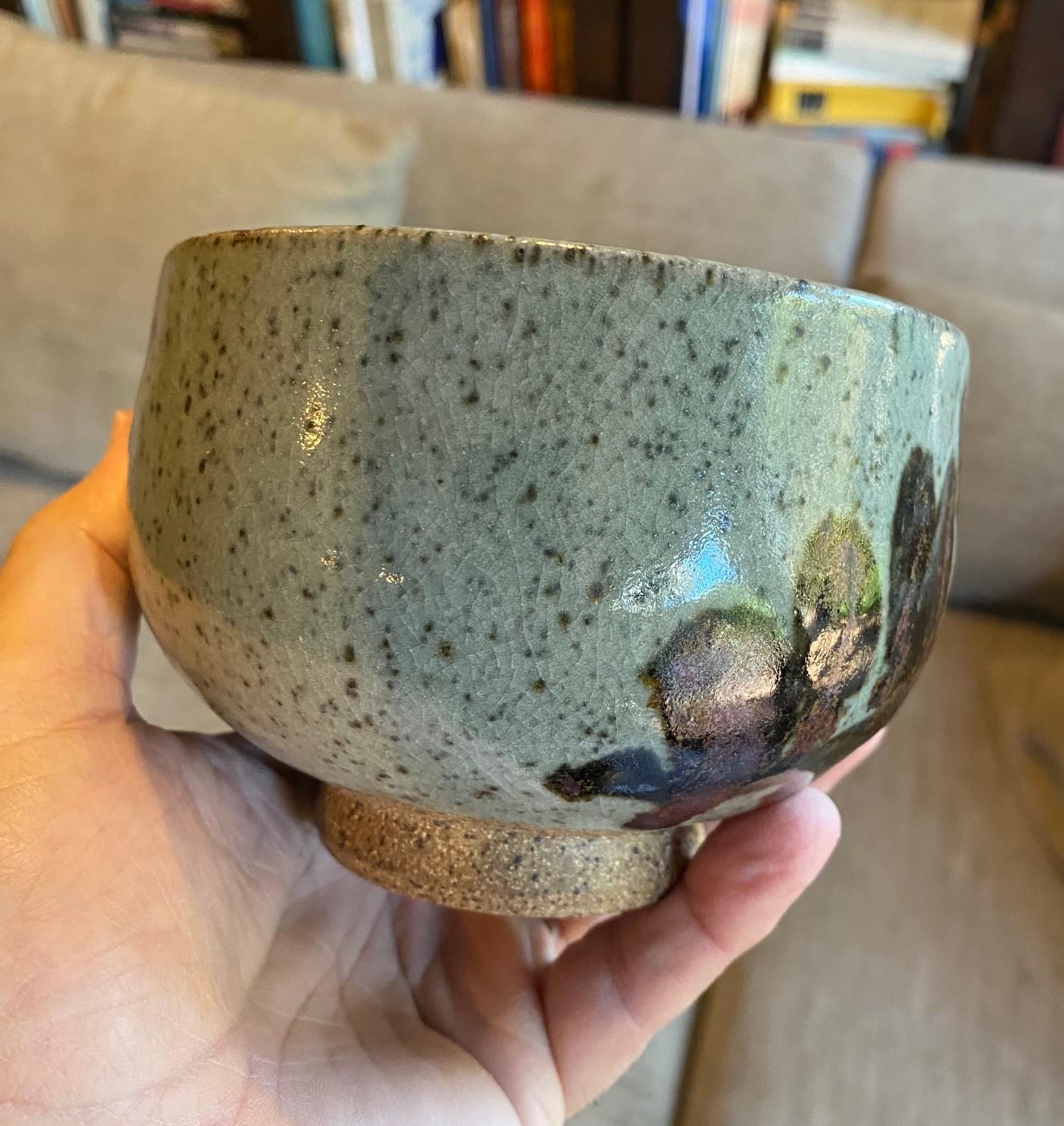 Peter Voulkos ha firmato la ciotola da tè Chawan in ceramica della prima metà del secolo scorso, anni '50 in vendita 4