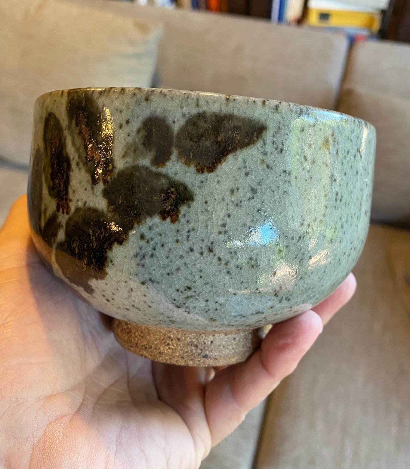 Peter Voulkos ha firmato la ciotola da tè Chawan in ceramica della prima metà del secolo scorso, anni '50 in vendita 5