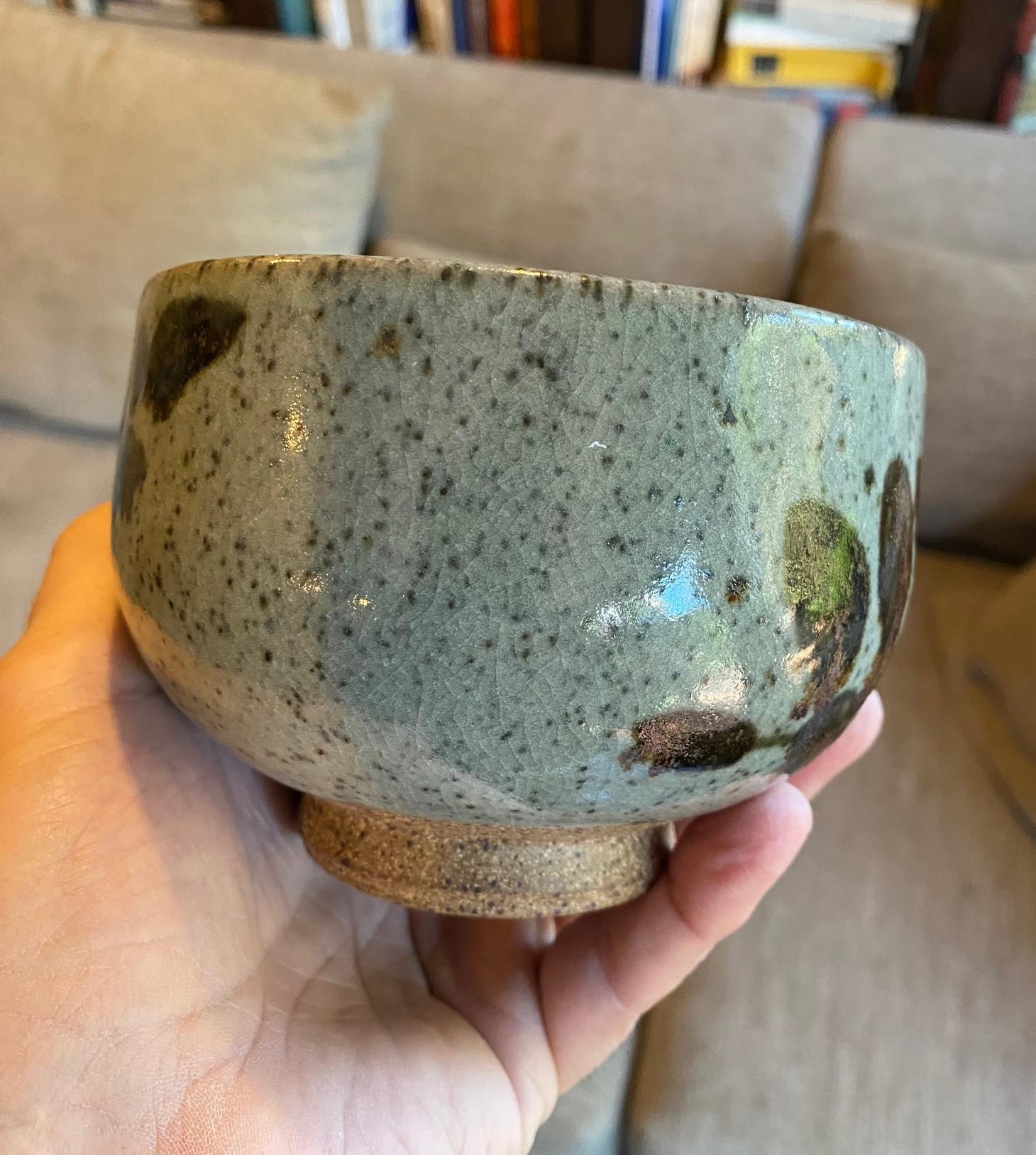 Peter Voulkos ha firmato la ciotola da tè Chawan in ceramica della prima metà del secolo scorso, anni '50 in vendita 7