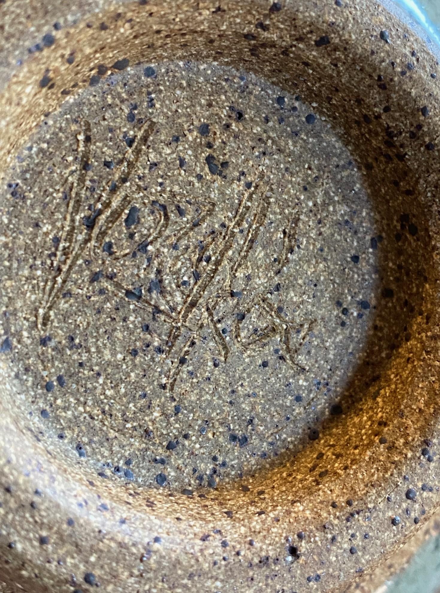 Peter Voulkos ha firmato la ciotola da tè Chawan in ceramica della prima metà del secolo scorso, anni '50 in vendita 11