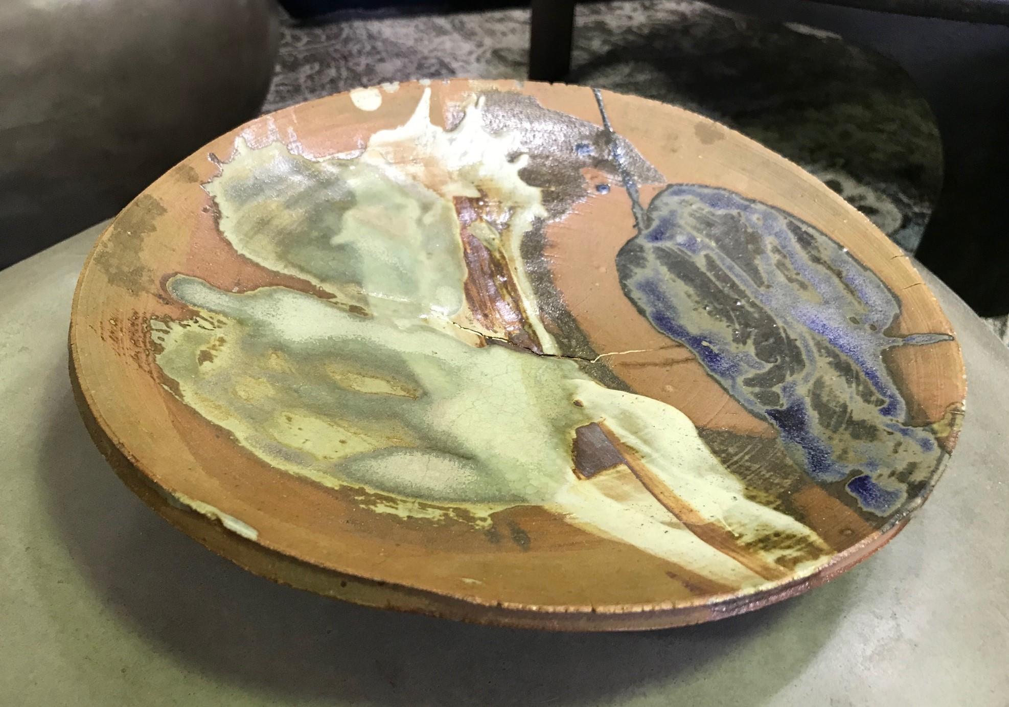 Peter Voulkos Signé Mid-Century Modern California Studio Pottery Assiette Charger en vente 8