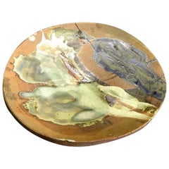 Peter Voulkos Signed Mid-Century Modern California Studio Pottery Plate Charger