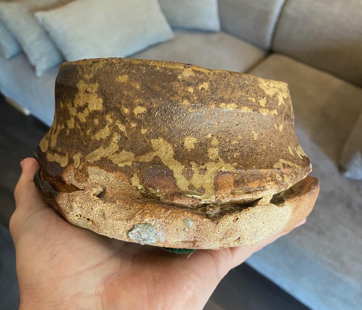 Peter Voulkos ha firmato la ciotola da tè Chawan dello Studio Pottery della California, moderna e astratta. in vendita 5