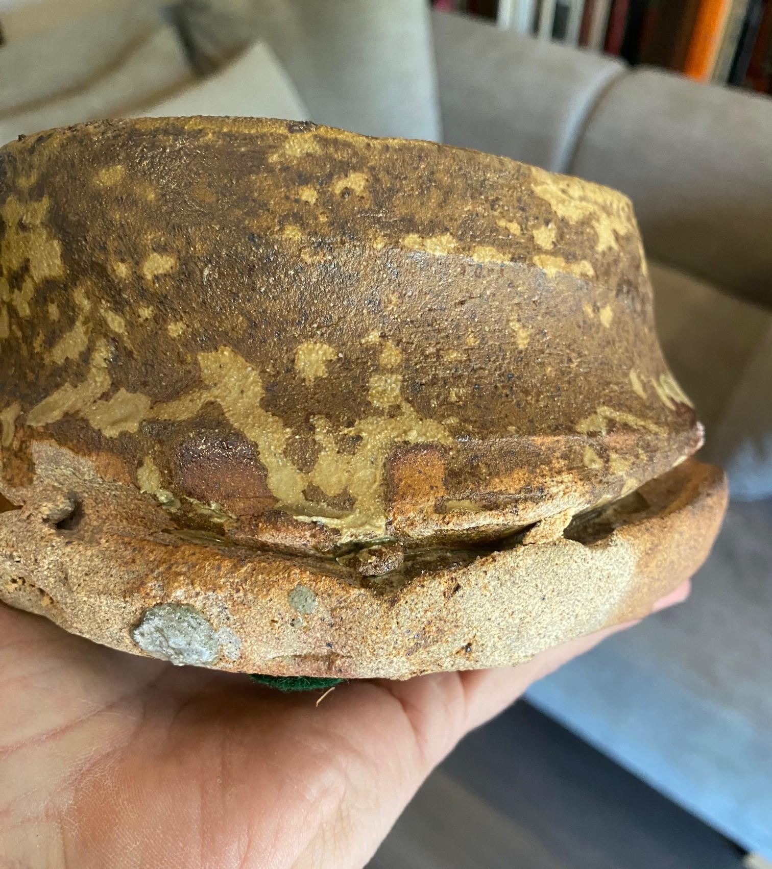 Peter Voulkos ha firmato la ciotola da tè Chawan dello Studio Pottery della California, moderna e astratta. in vendita 6