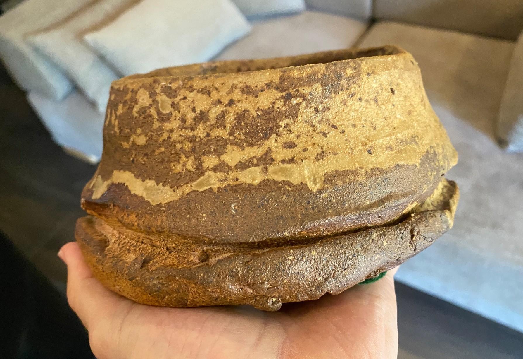 Peter Voulkos ha firmato la ciotola da tè Chawan dello Studio Pottery della California, moderna e astratta. in vendita 9