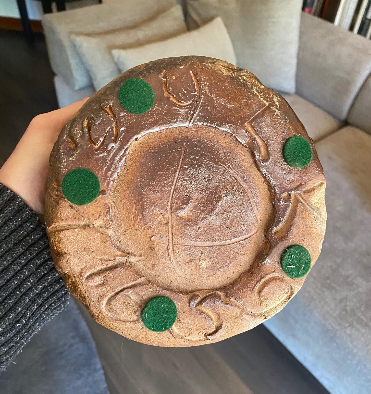 Peter Voulkos ha firmato la ciotola da tè Chawan dello Studio Pottery della California, moderna e astratta. in vendita 10