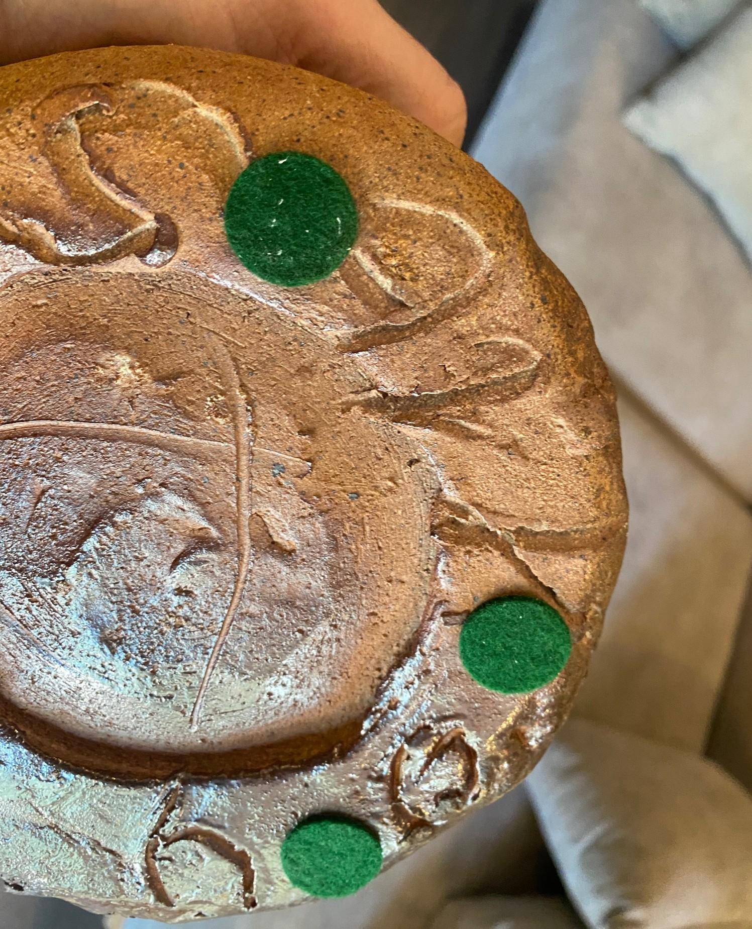 Peter Voulkos ha firmato la ciotola da tè Chawan dello Studio Pottery della California, moderna e astratta. in vendita 12