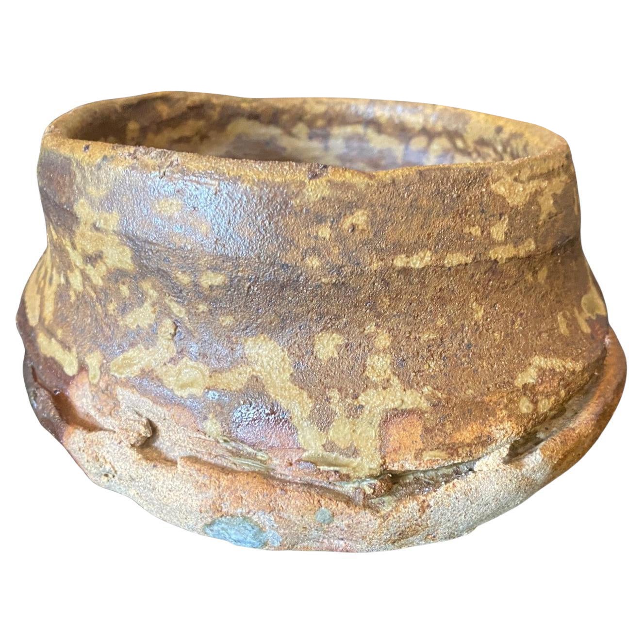 Peter Voulkos ha firmato la ciotola da tè Chawan dello Studio Pottery della California, moderna e astratta. in vendita