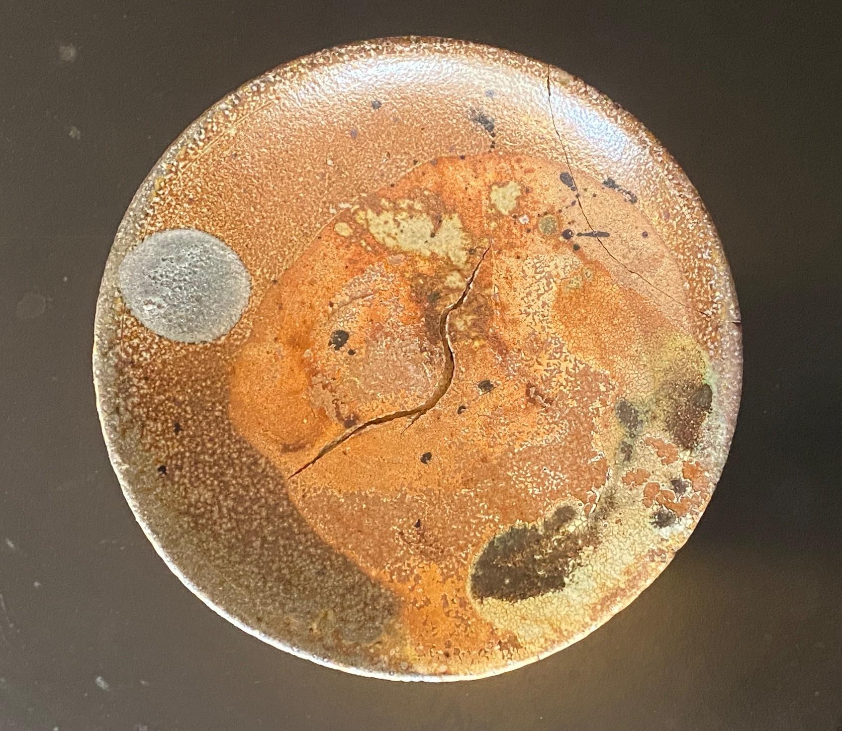 Peter Voulkos ha firmato il piatto da parete moderno Anagama Fired California Pottery in vendita 6