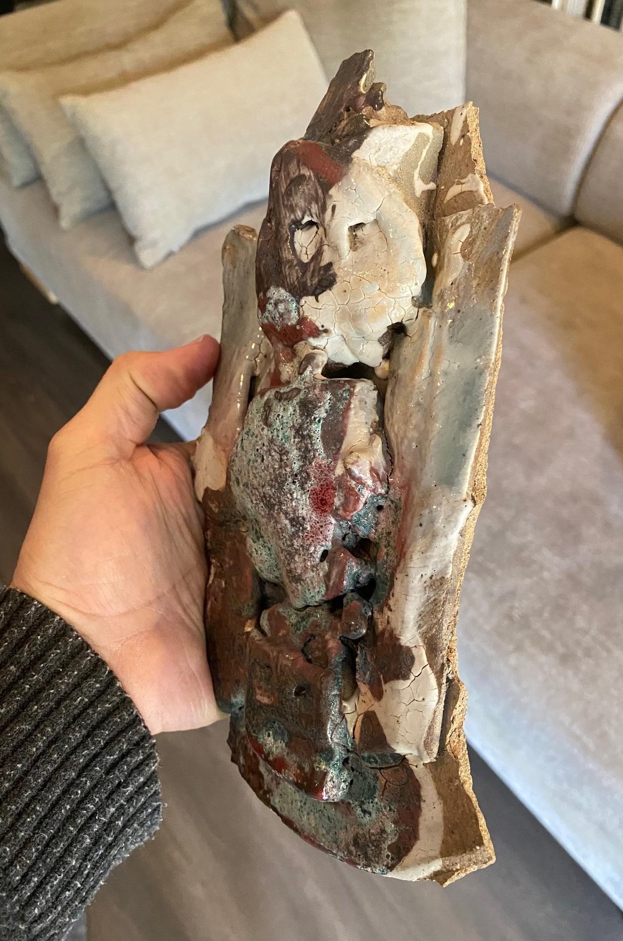 Peter Voulkos Firmado Raro Abstracto California Studio Pottery Arte Escultura Muñeca en venta 5