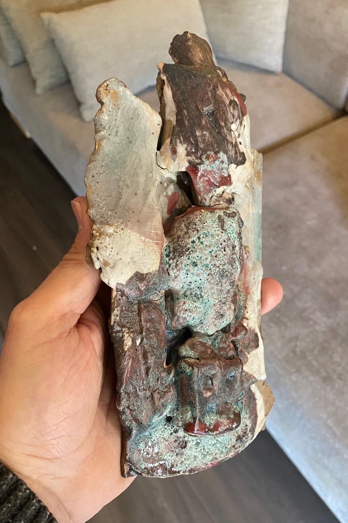 Peter Voulkos Firmado Raro Abstracto California Studio Pottery Arte Escultura Muñeca en venta 6