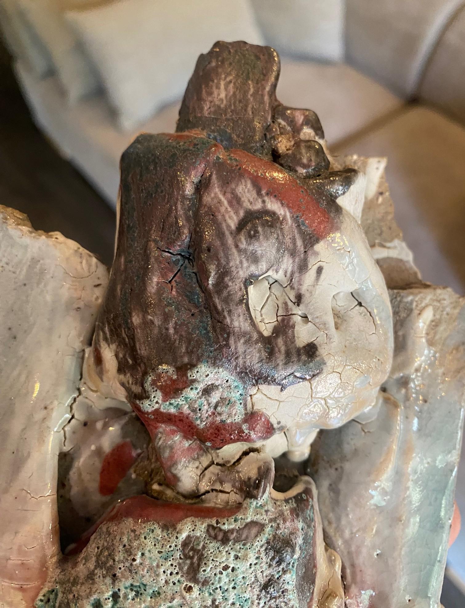 Peter Voulkos Firmado Raro Abstracto California Studio Pottery Arte Escultura Muñeca en venta 7