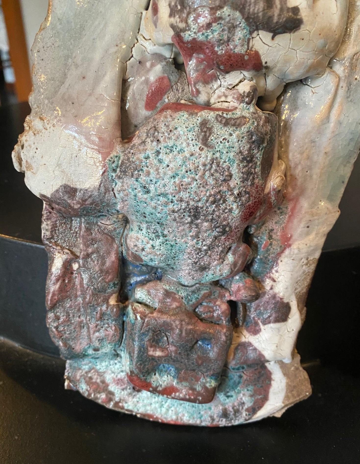 Peter Voulkos Firmado Raro Abstracto California Studio Pottery Arte Escultura Muñeca Estadounidense en venta