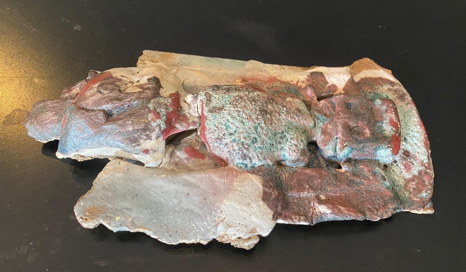 Peter Voulkos Firmado Raro Abstracto California Studio Pottery Arte Escultura Muñeca Al fuego en venta
