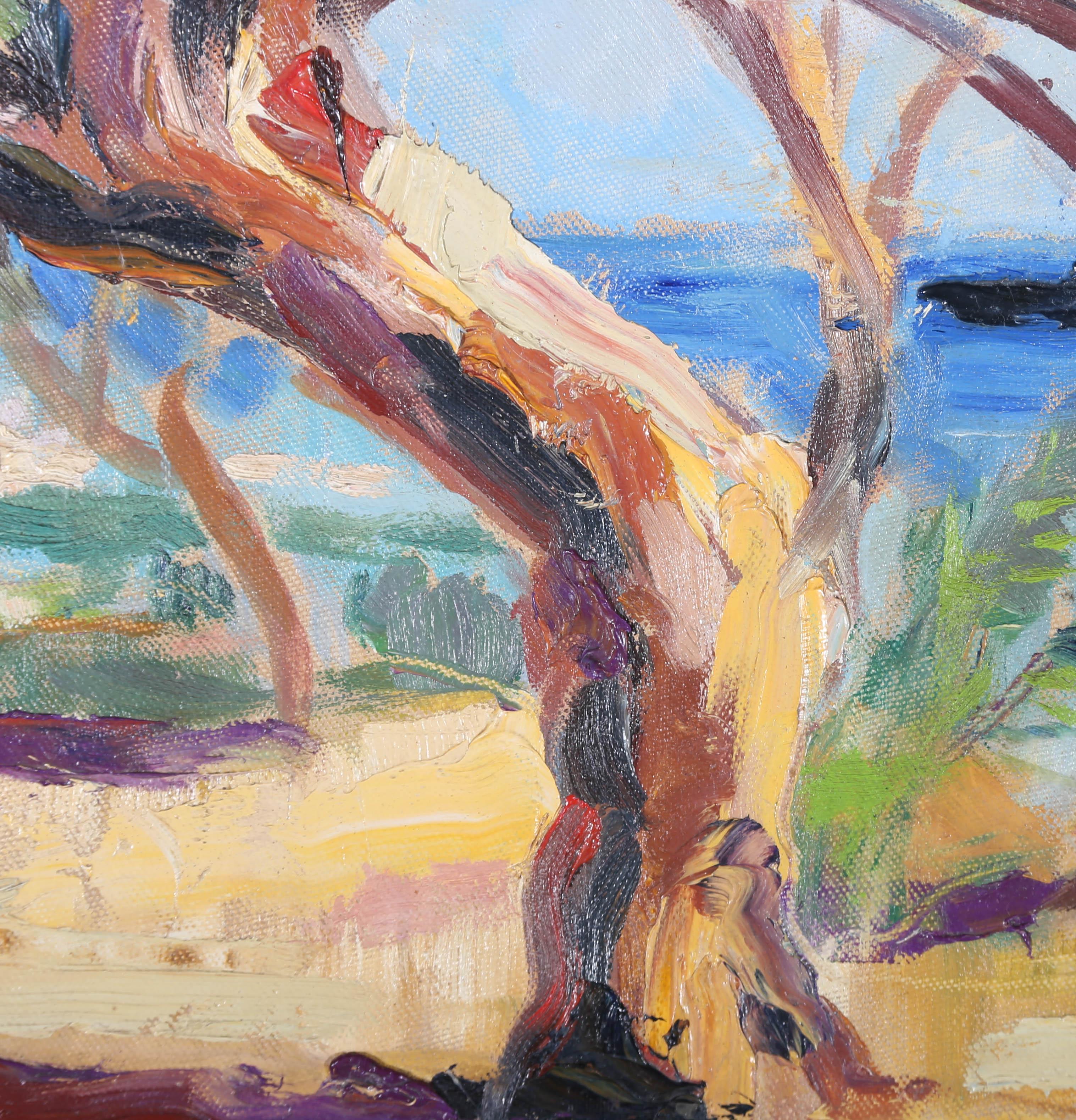Peter W. Lamb (1905-1963) - 20th Century Oil, Trees In Technicolor For Sale 3