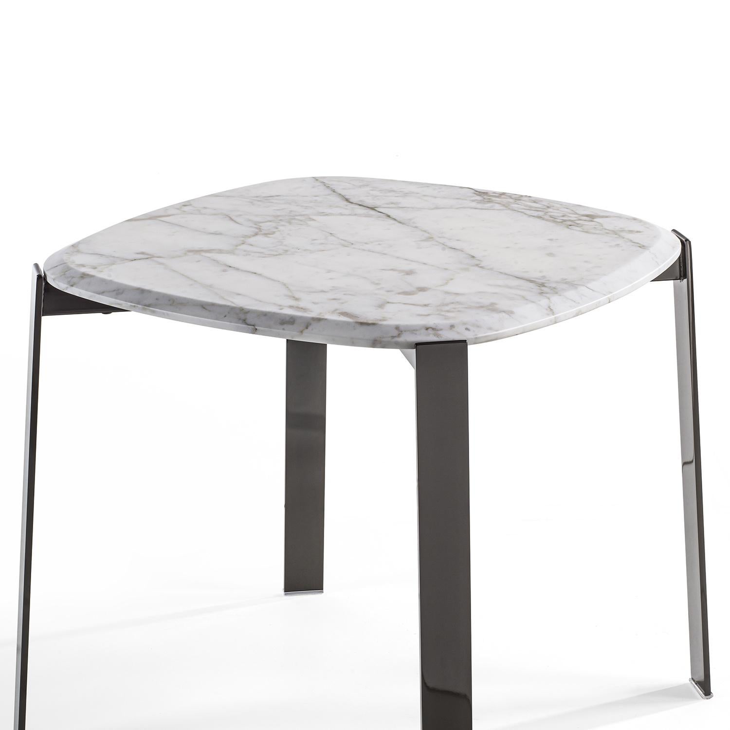 Italian Peter White Side Table For Sale
