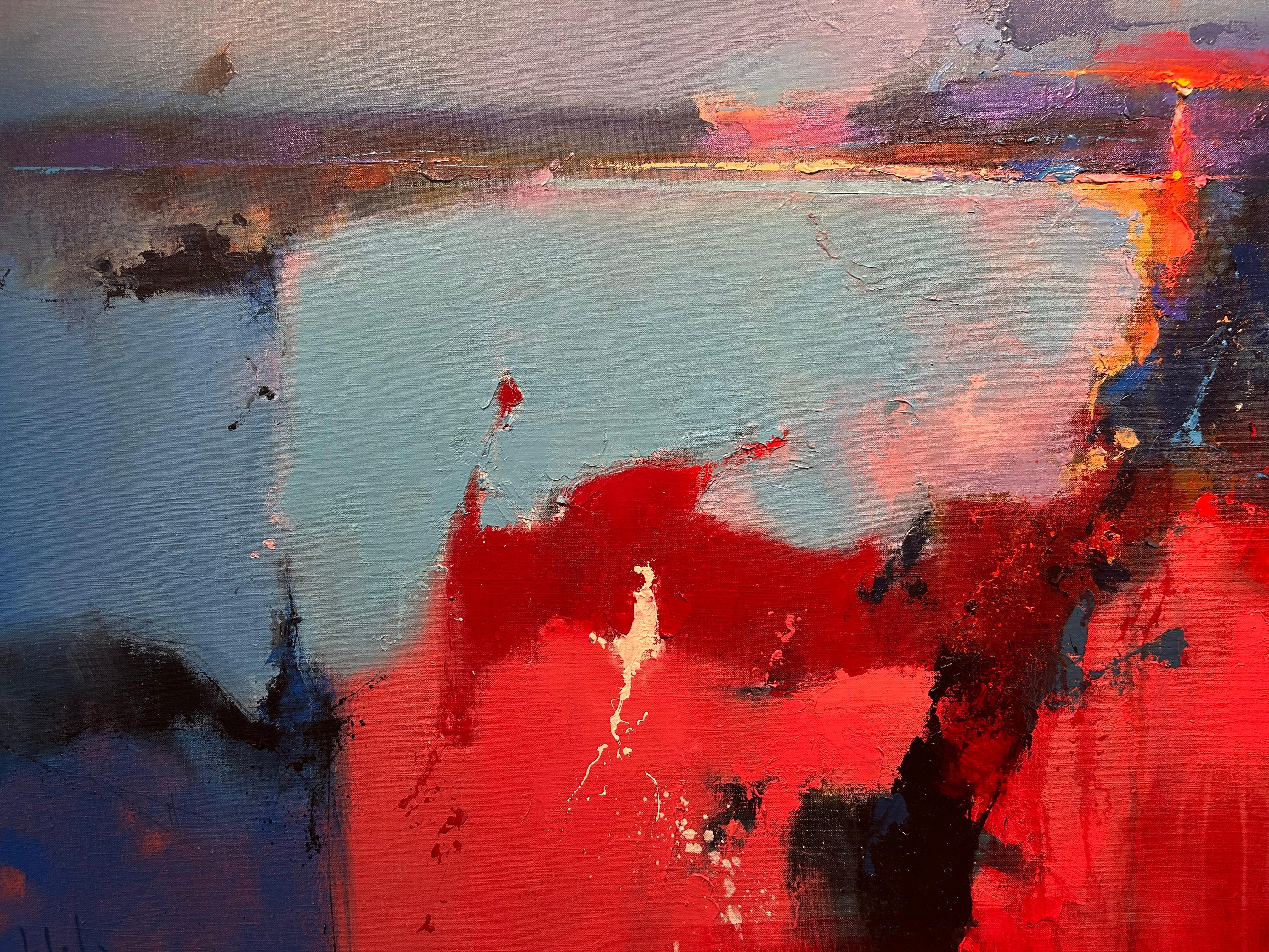 Portato in un altro luogo - Pittura astratta contemporanea britannica di paesaggio in vendita 1