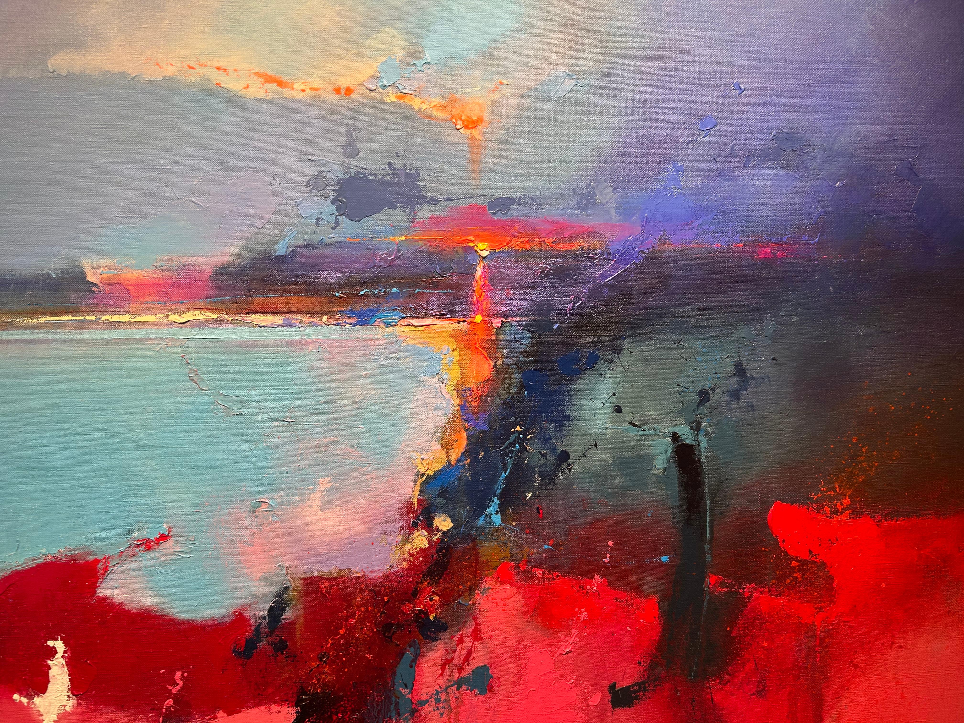 Portato in un altro luogo - Pittura astratta contemporanea britannica di paesaggio in vendita 2
