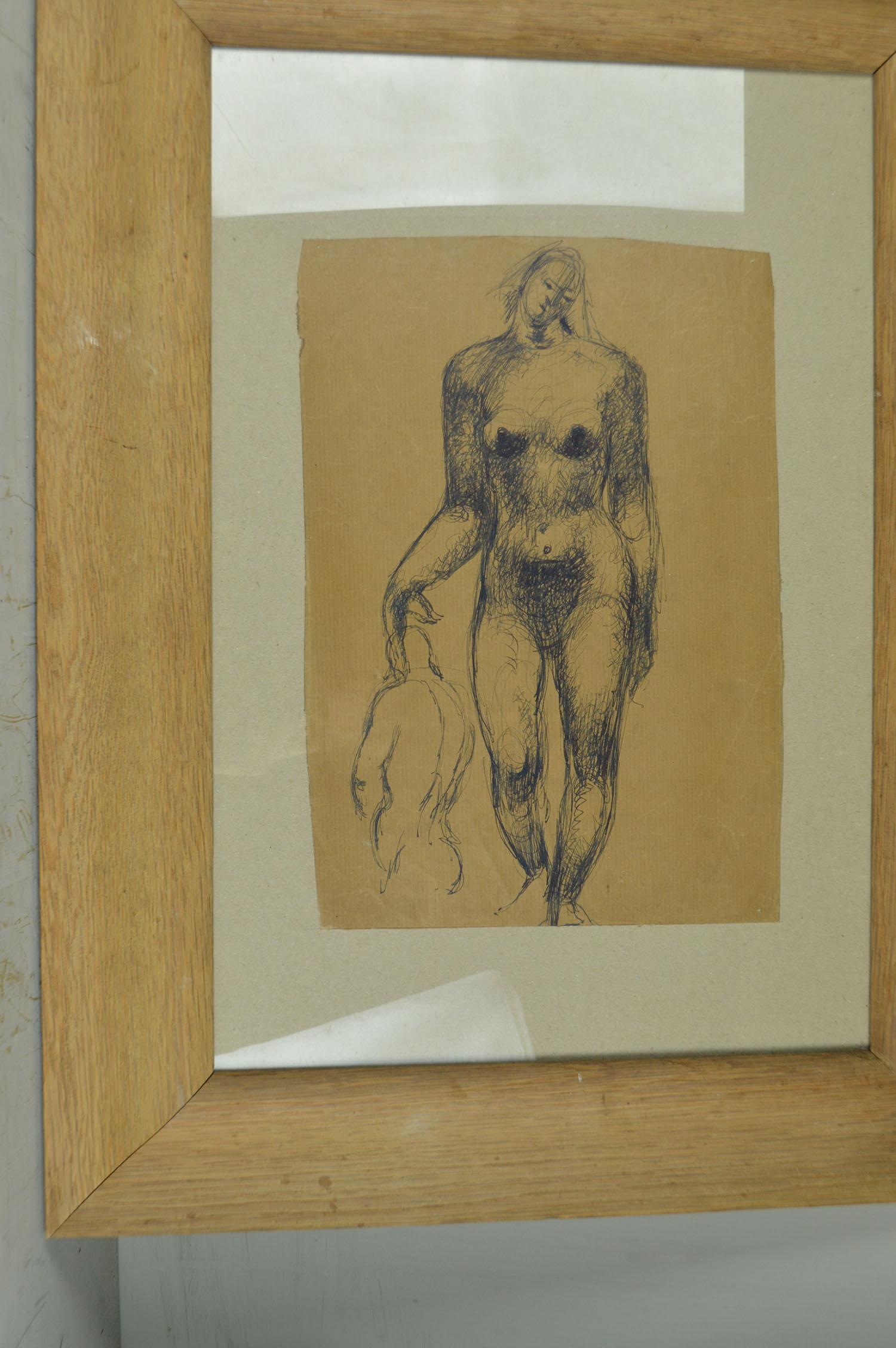 Modern Peter William Ibbetson, Stylised Female Nude, British, circa 1940