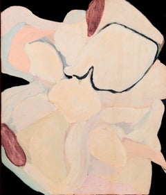 Peinture à l'huile abstraite de fleurs de la région de la baie, mouvement expressionniste abstrait