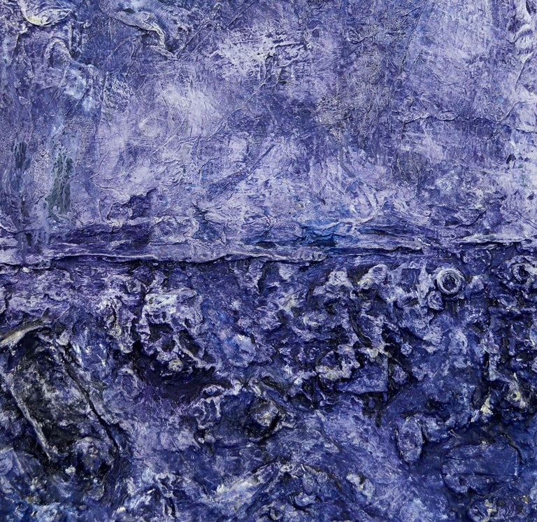 Peter Witwer - Mid Century Textural Color-Field Abstract in Royal  Blue-Purple by Peter Witwer For Sale at 1stDibs